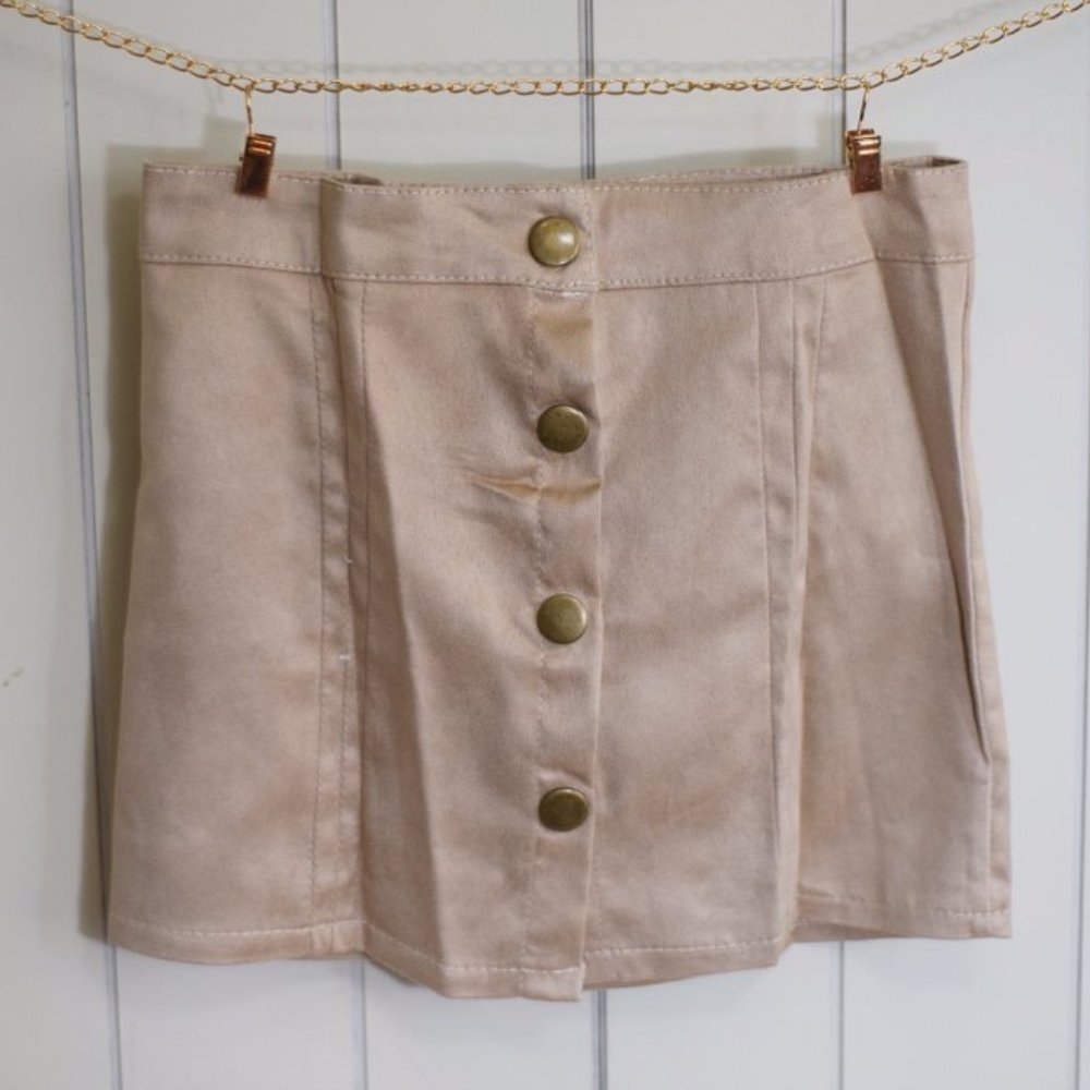 Beige Mini Skirt